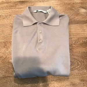 Long sleeve Grey Polo Sweater